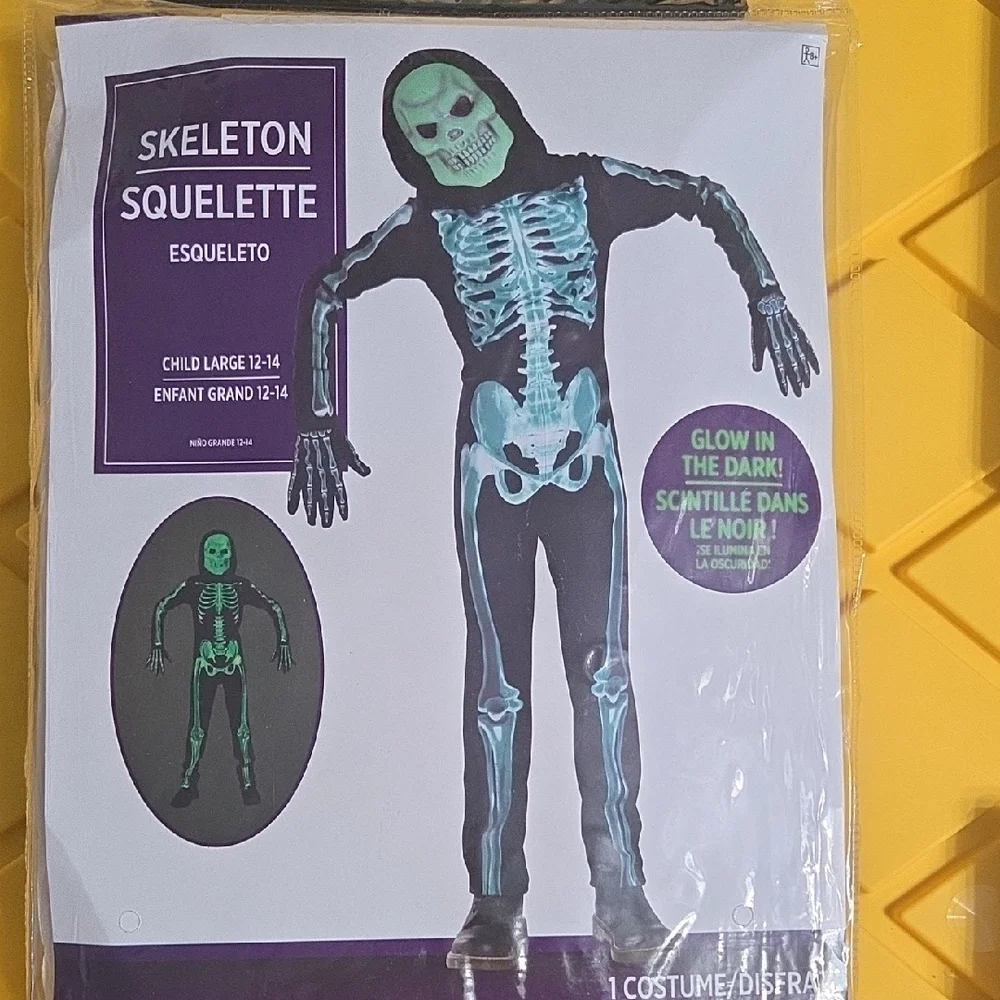 Glow-in-the-Dark Skeleton Costume for Kids